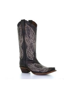 Corral Women's Circle G Brown Feather Embroidery Western Boots