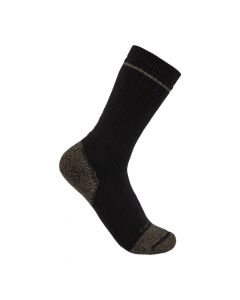 Carhartt Men's Midweight Cotton Blend Steel Toe Boot Sock 2-Pack