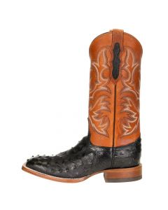 Justin Men's Pascoe Full-Quill Ostrich Western Boots