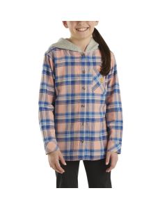 Carhartt Grils Long Sleeve Button Front Hooded Flannel Shirt