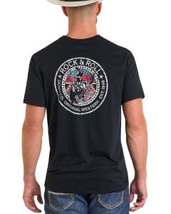 Rock & Roll Men's Bronco Rider Graphic Tee