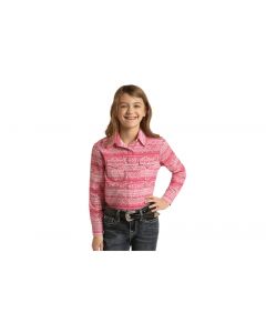 Panhandle Girl's Pink Snap Front Shirt