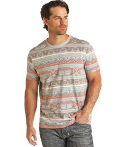 Rock N Roll Men's Cowboy Red All Over Print Tee