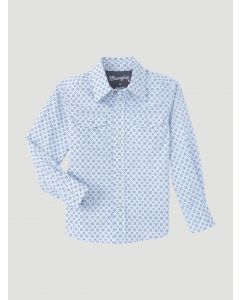 Wrangler Boy's 20X Advanced Comfort Western Snap Print Shirt