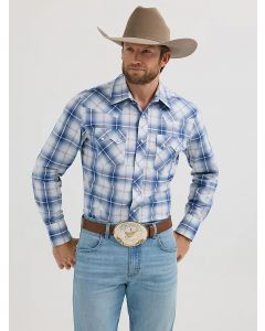 Wrangler Men's Retro Long Sleeve Sawtooth Snap Pocket Western Shirt BIG & TALL
