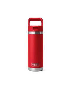 Yeti Rambler 18 Oz Water Bottle W/ Chug Cap Rescue Red