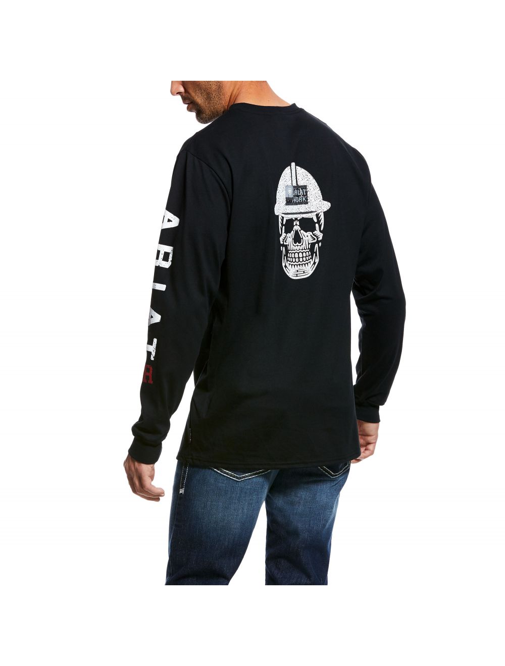 Ariat Men s FR Roughneck Skull Logo T Shirt BIG TALL