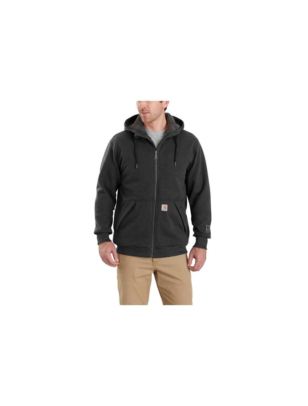 Carhartt Men s Rain Defender Rockland Sherpa Lined Hooded Sweatshirt BIG TALL