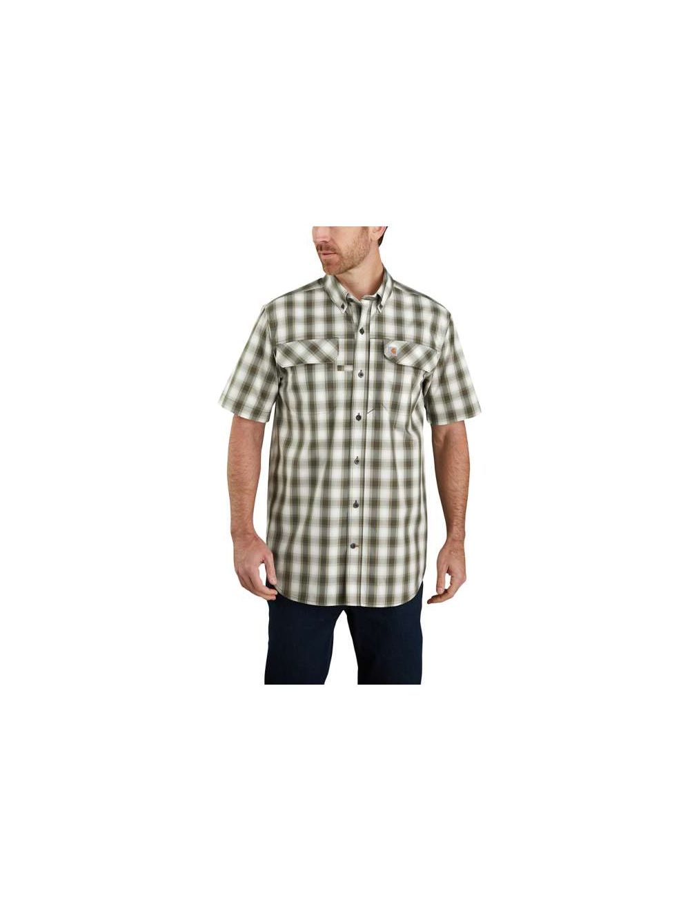 Carhartt Men's Force Relaxed Fit Lightweight Short-Sleeve Button Plaid Shirt