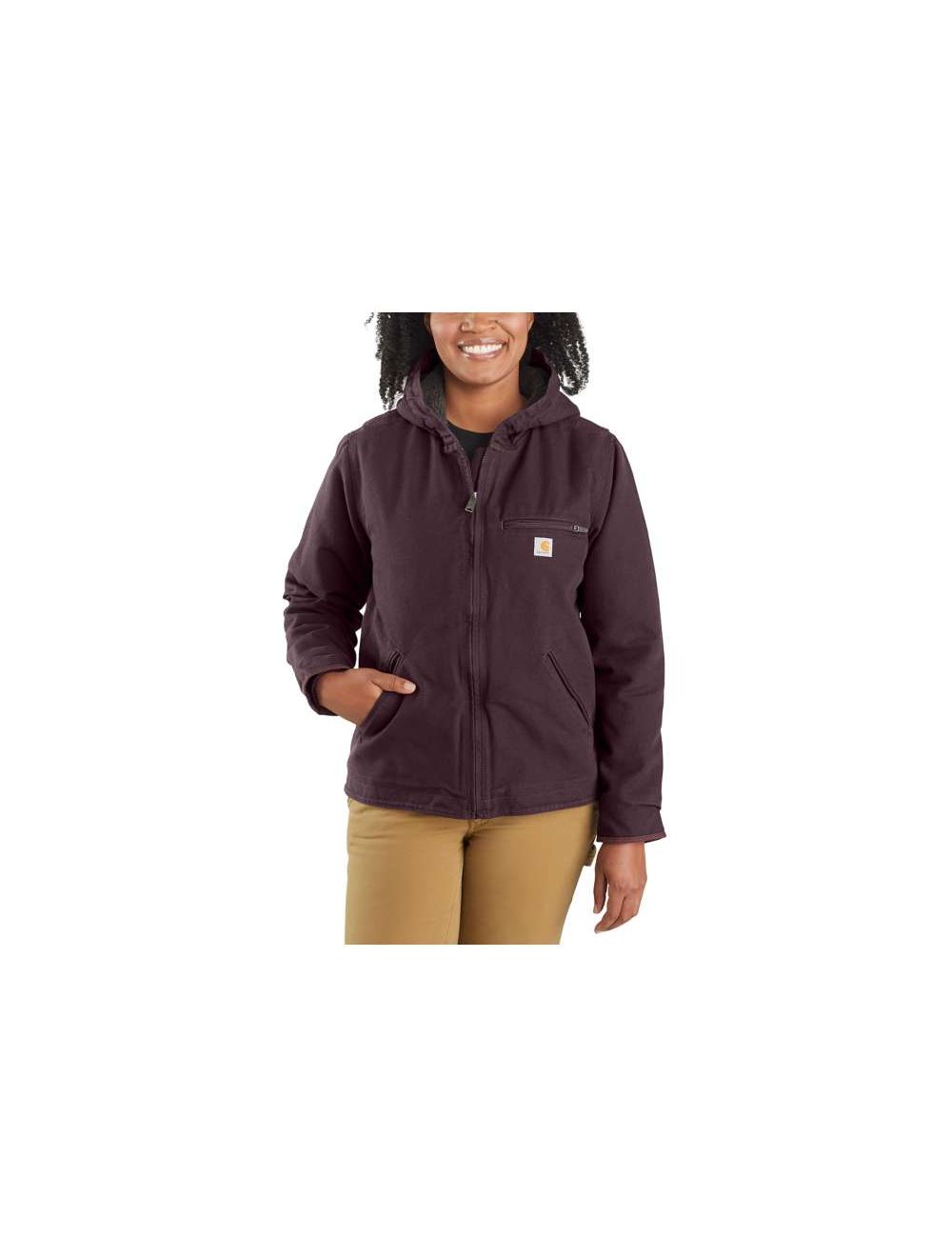 Carhartt Women's Loose Fit Washed Duck Sherpa Lined Jacket