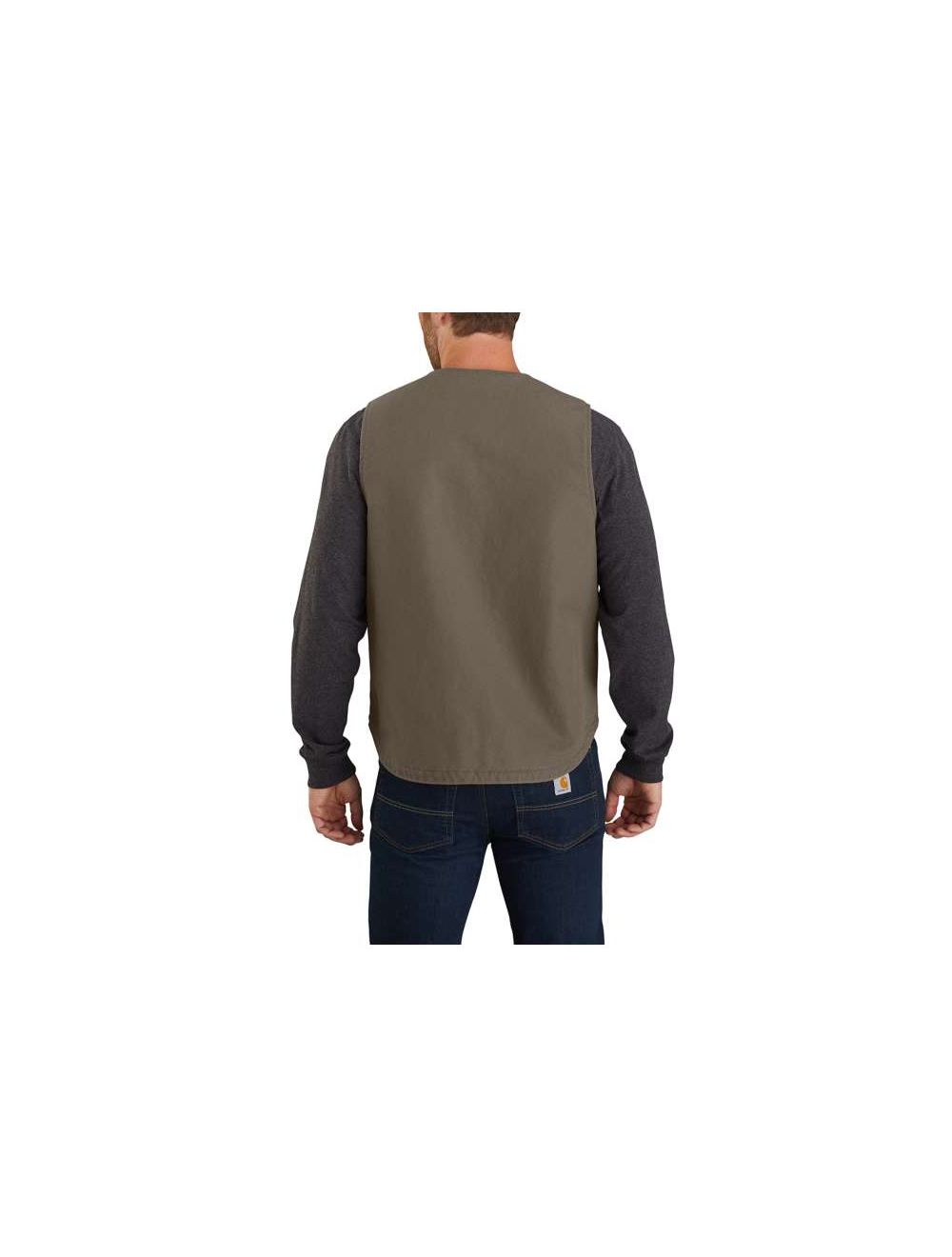 Carhartt Men's Relaxed Fit Washed Duck Sherpa-Lined Vest