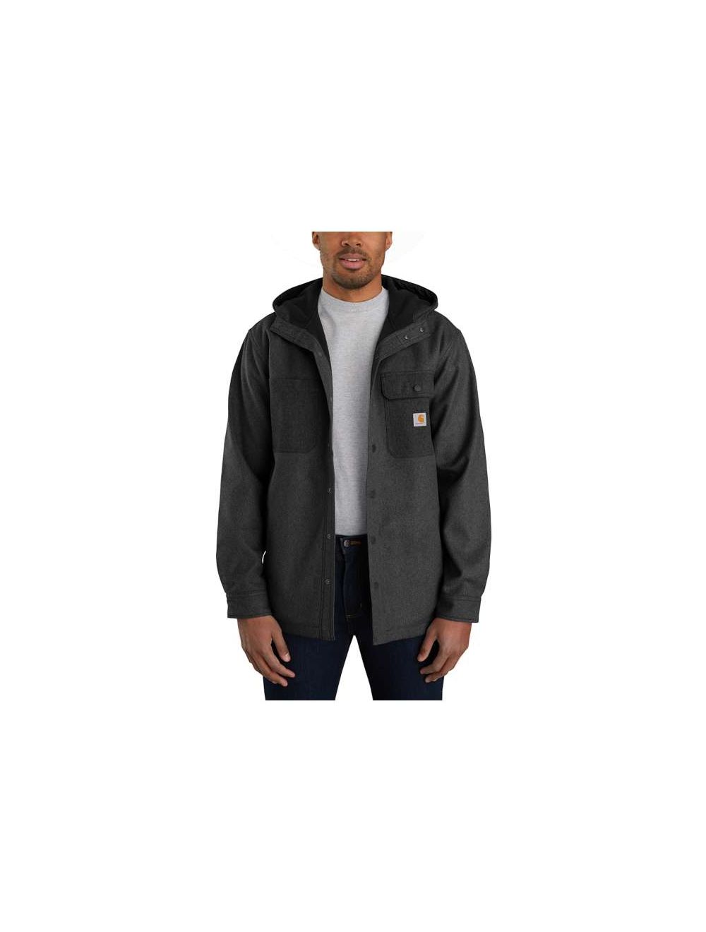 Carhartt Men's Rain Defender Relaxed Fit Heavyweight Hooded Shirt Jacket