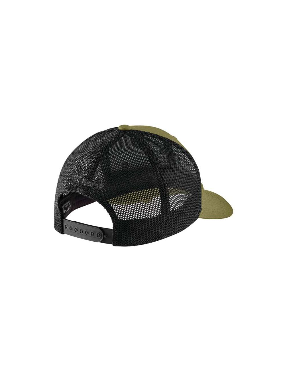Carhartt Men's Rugged Flex Twill Mesh-Black Logo Patch Cap