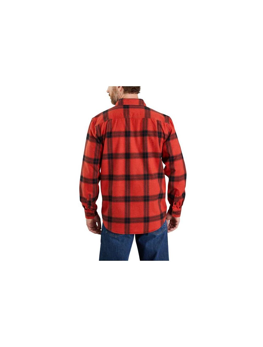 Men's Long Sleeve Heavy Flannel Plaid Shirt