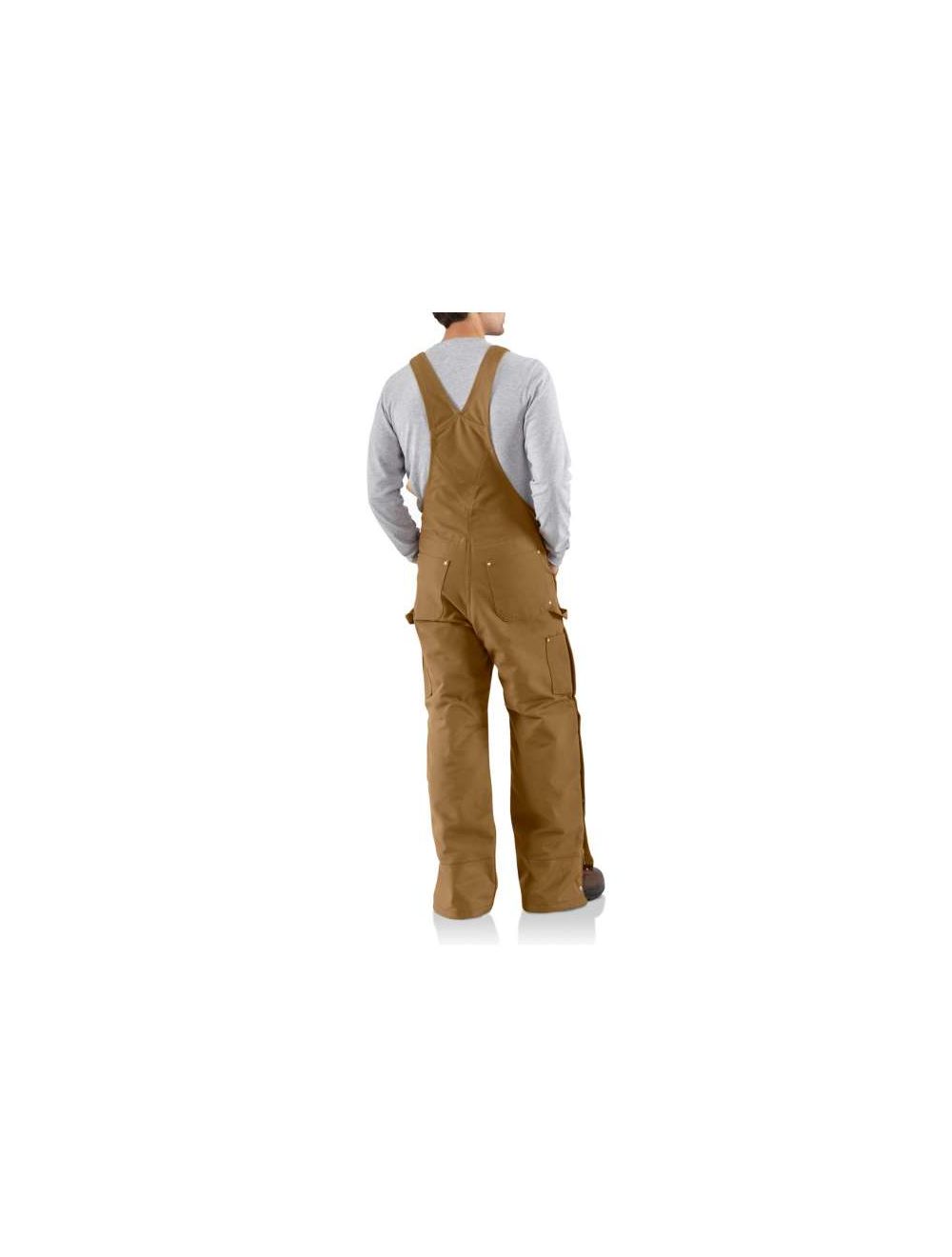 Carhartt Mens Quilt Lined Zip To Thigh Bib Overalls BIG TALL