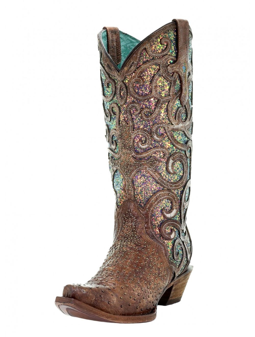 Corral cognac glitter inlay online