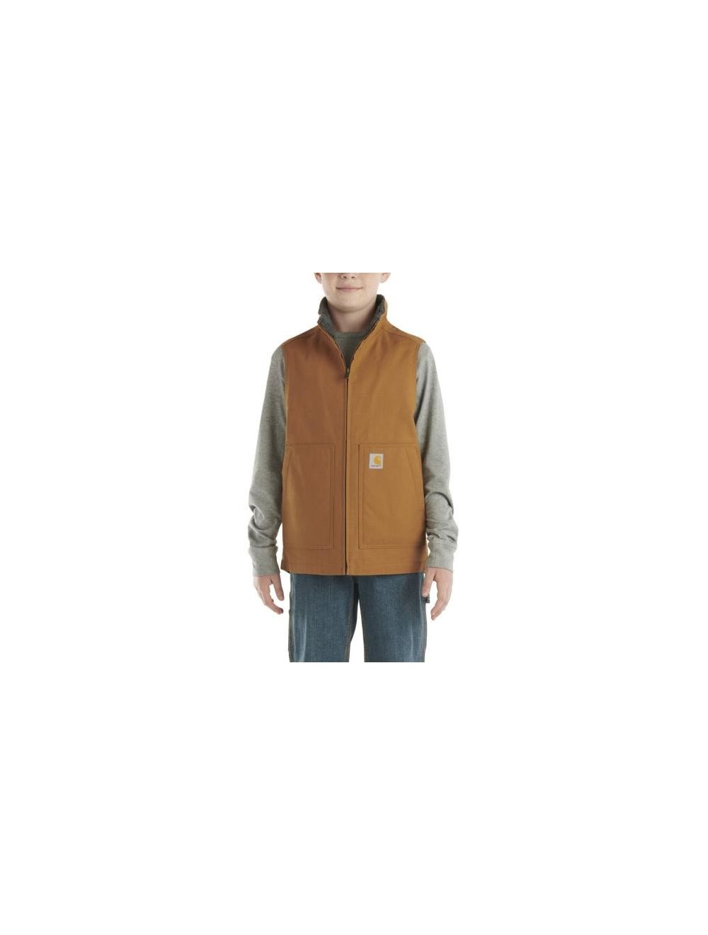 Carhartt Youth Canvas Sherpa Lined Vest