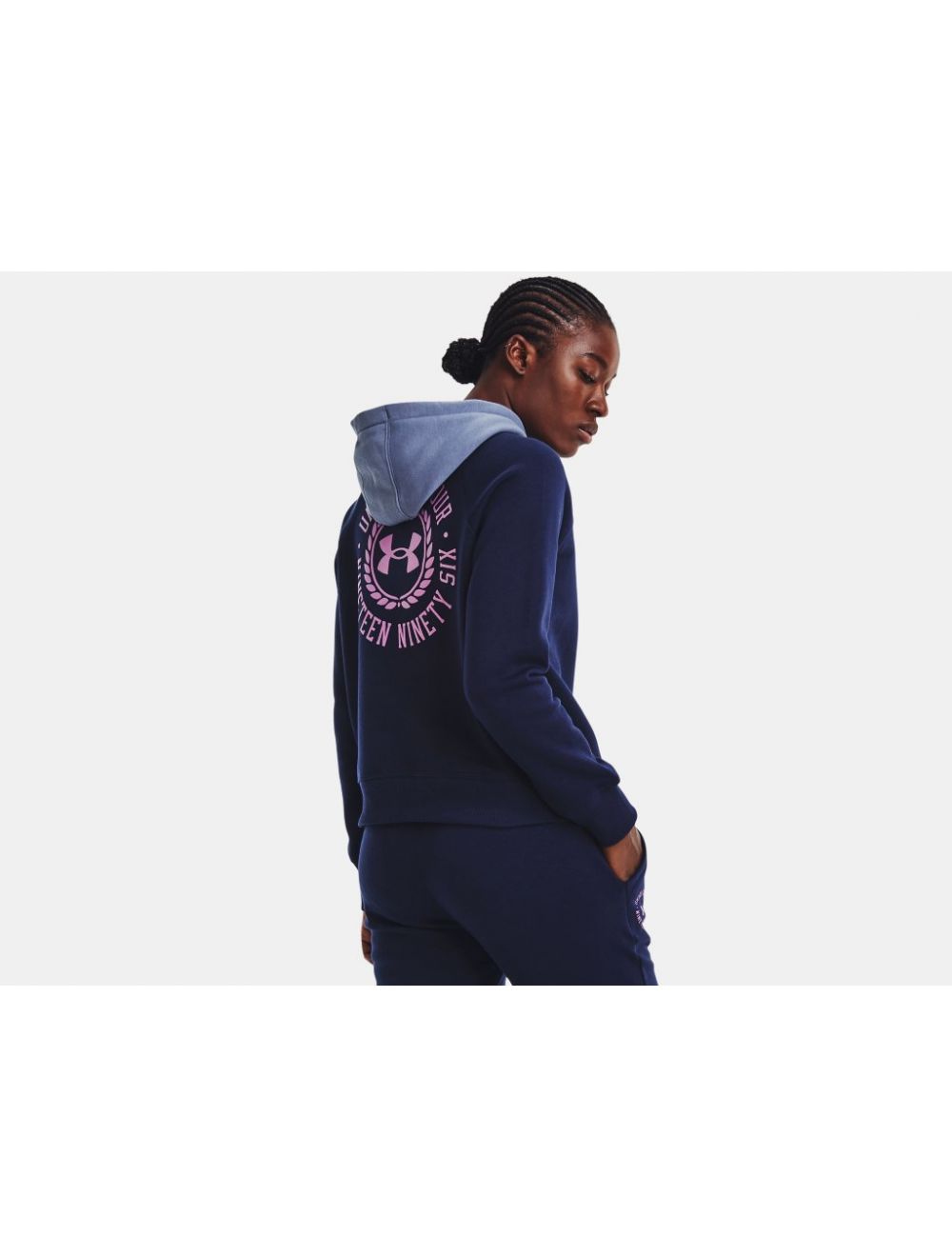 Women's under armour rival on sale fleece color block hoodie