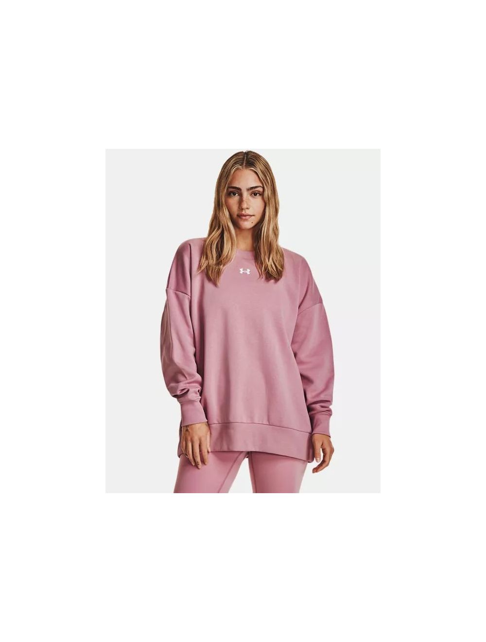 Women's ua rival fleece embroidered crew deals