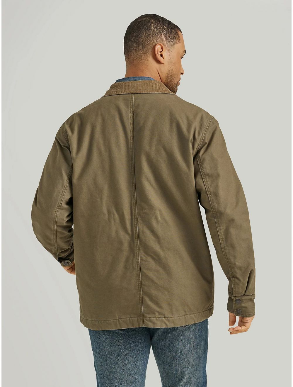 Wrangler Men s Western Lined Cord Collar Zip Barn Coat
