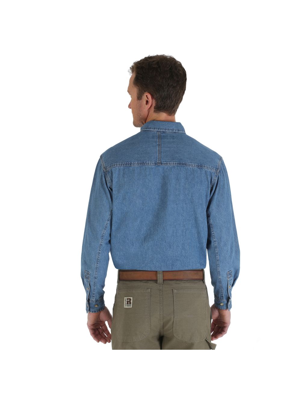 Wrangler Men's Riggs Workwear Long Sleeve Button Down Solid