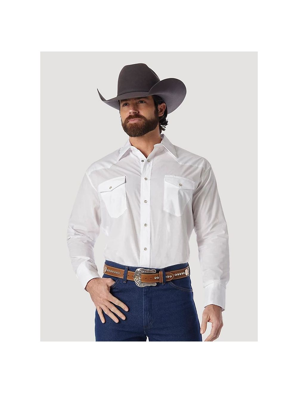 Wrangler Men's Long Sleeve Western Snap Shirt BIG & TALL