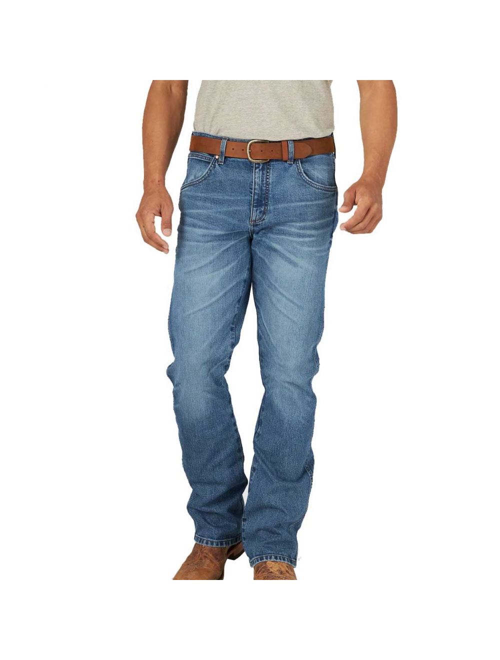 Wrangler Men's Retro Slim Fit Boot Cut Green Jeans