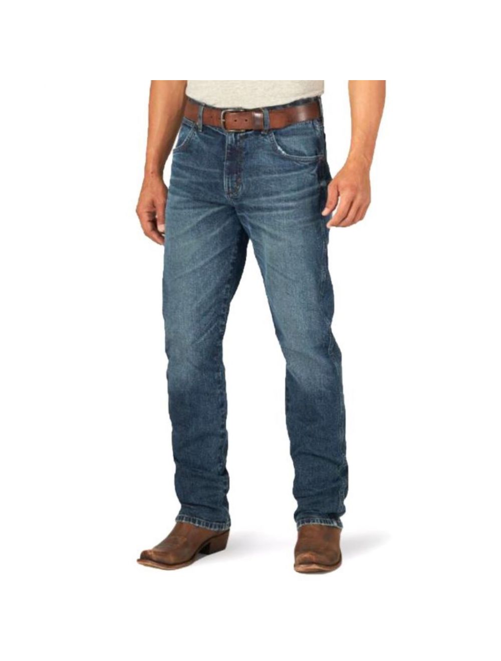 Wrangler Men's Retro Premium Green Jeans Slim Straight