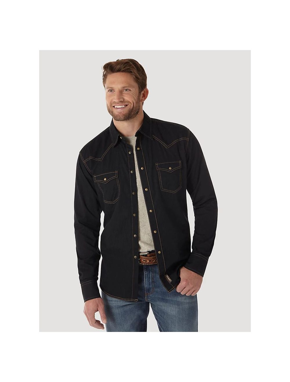 Wrangler Men's Retro Long Sleeve Western Snap Shirt