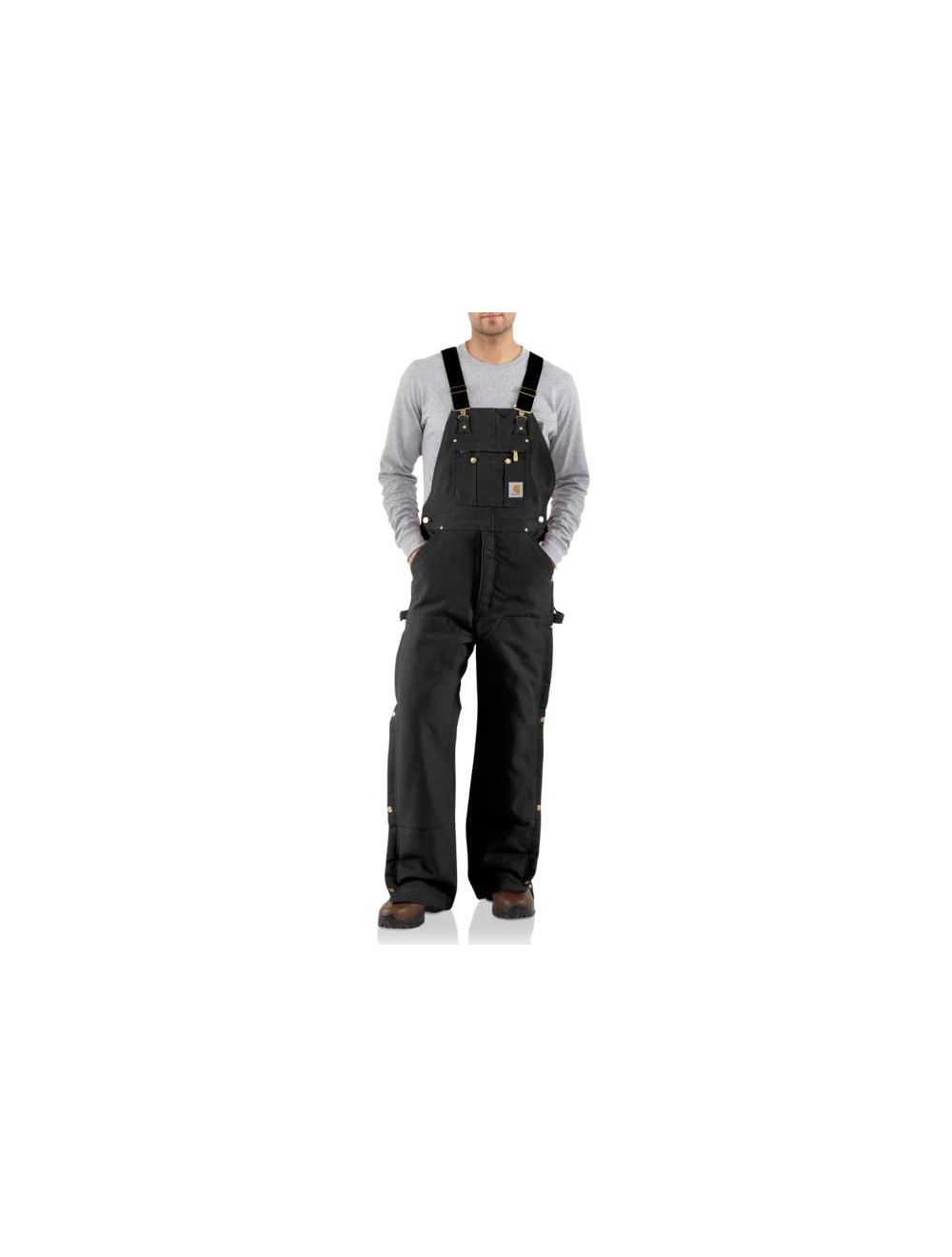 Carhartt quilt lined zip to thigh bib overalls new arrivals