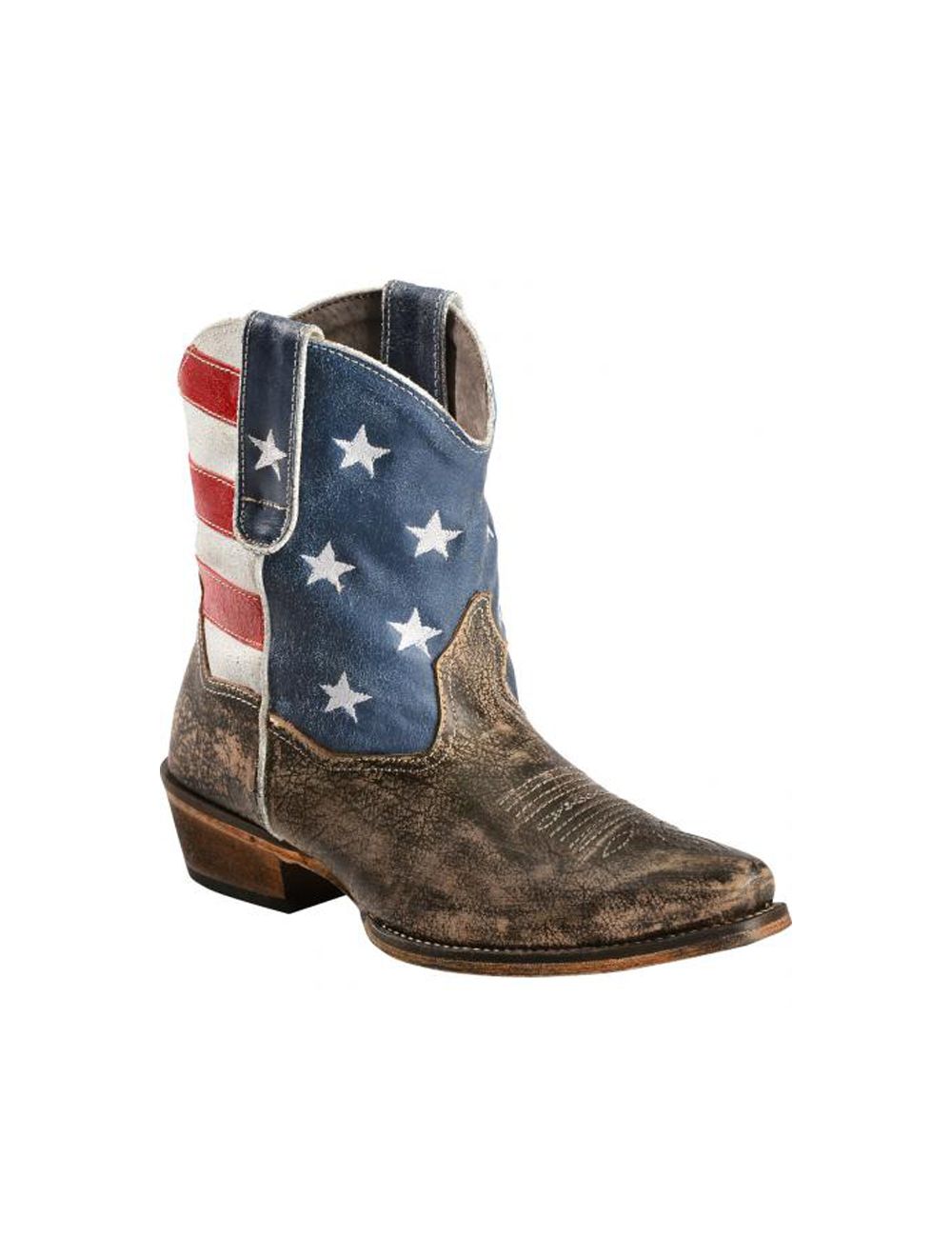 roper women's american beauty flag ankle boots