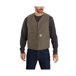 Carhartt Men's Relaxed Fit Washed Duck Sherpa-Lined Vest
