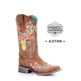 Corral Women s Deer Skull Overlay Western Boots