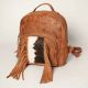 American Darling Women's Leather Hair On Hide Backpack With Fringe