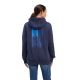 Ariat Womens Rebar Aztec Flag Graphic Hoodie Mood Indigo