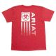 Ariat Youth Minimalist Flag Red Heather T-Shirt