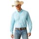 Ariat Men's Light Blue Solid Slub Button Down Western Shirt BIG & TALL