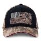 Buck Wear Black USA Ripped Flag Hat