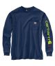 Carhartt Men's FR Force Midweight Long-Sleeve Signature Logo T-Shirt BIG & TALL