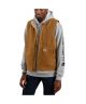 Carhartt Men's Loose Fit Washed Duck Sherpa-Lined Mock-Neck Vest BIG & TALL
