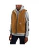 Carhartt Men's Loose Fit Washed Duck Sherpa-Lined Mock-Neck Vest