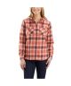 Carhartt Women's Relaxed Fit Flannel Hooded Plaid Shirt