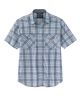 Carhartt Men's Rugged Flex Snap-Front Short-Sleeve Plaid Shirt BIG & TALL