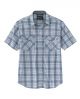 Carhartt Men's Rugged Flex Relaxed Fit  Snap-Front Short-Sleeve Plaid Shirt