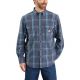 Carhartt Mens Loose Fit Midweight Chambray Long-Sleeve Plaid Shirt