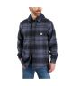 Carhartt Men's Rugged Flex Relaxed Fit Flannel Fleece Lined Hooded Shirt Jacket