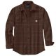 Carhartt Men's Loose Fit Heavyweight Flannel Long-Sleeve Plaid Shirt BIG & TALL