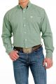 Cinch Men's Green Geometric Print Button-Down Shirt