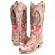 Corral Women's Taupe Cactus Inlay and Embroidery