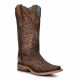 Corral Women's Sand Leopard Print Leather Western Boots